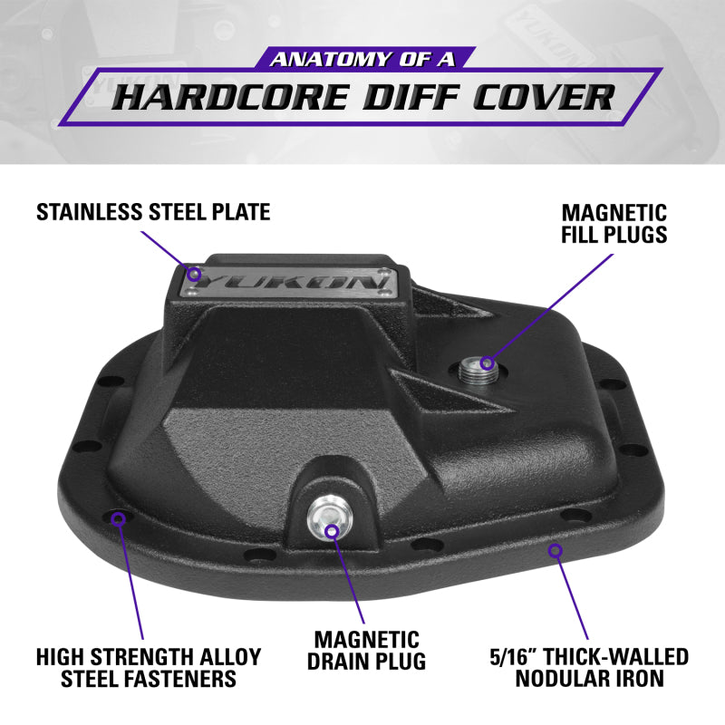 Yukon Gear 97-17 Ford E150 9.75in Rear Differentials Hardcore Cover Yukon Gear & Axle