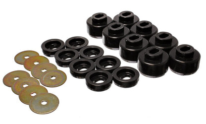 Energy Suspension 99-06 Silverado C1500/K1500/01-06 Silverado C2500/K2500 Black Body(cab) Mount Set - eliteracefab.com