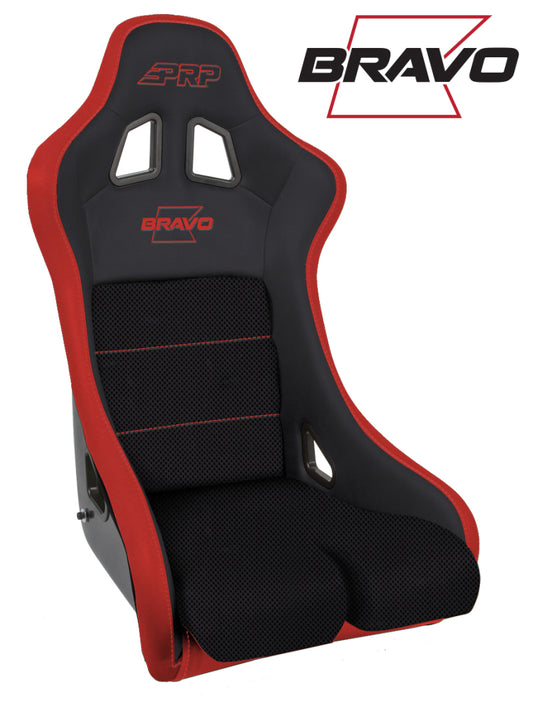 PRP Bravo Composite Seat- Black/Red (PRP Red Outline/Bravo Red- Red Stitching) A4502-237