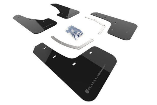 Rally Armor UR Mudflaps Black Urethane Grey Logo 2018-2019 Ascent - eliteracefab.com