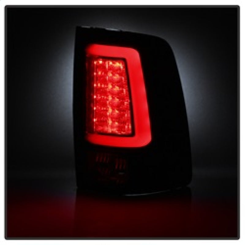 Spyder 09-16 Dodge Ram 1500 Light Bar LED Tail Lights - Black Smoke ALT-YD-DRAM09V2-LED-BSM - eliteracefab.com