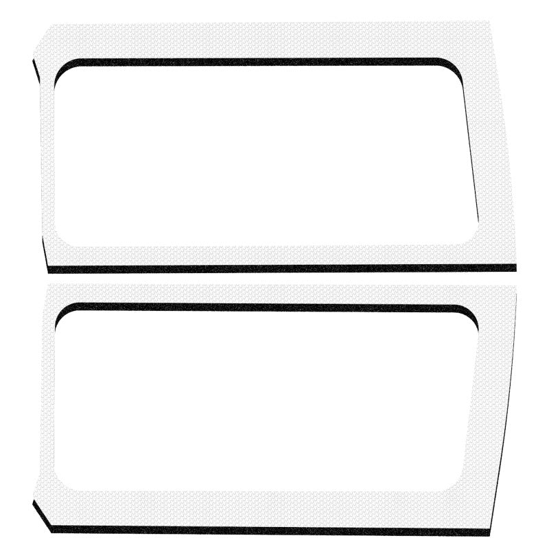 DEI 18-23 Jeep Wrangler JL 2-Door Boom Mat Rear Side Window Trim - 2 Piece - White DEI