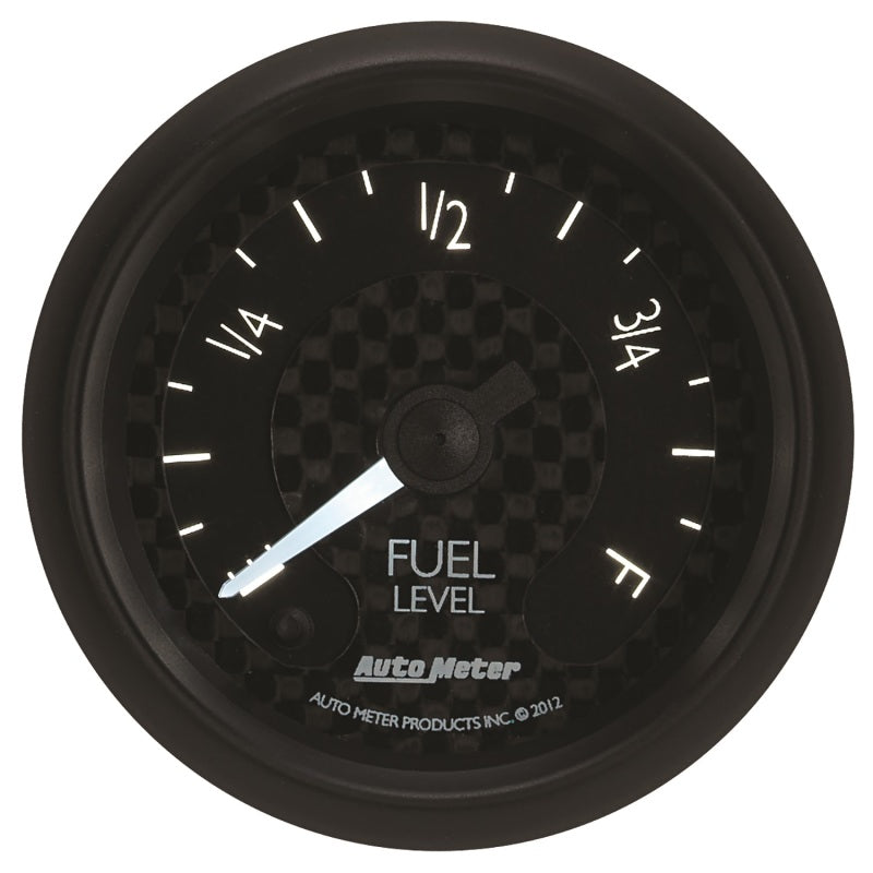 Autometer GT Series 52mm Full Sweep Electronic 0-280 ohm Fuel Level Programmable Empty-Full Range 8010