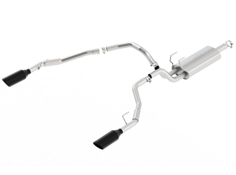 Borla 09-17 Ram 1500 5.7L V8 3in-2.5in Dual Out Pipe 5in Tip S-Type Exhaust Black Chrome - eliteracefab.com