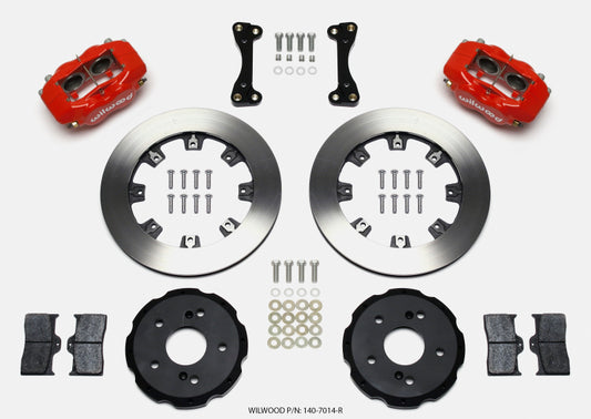 Wilwood Forged Dynalite Front Hat Kit 12.19in Red 02-06 Acura RSX-5 Lug - eliteracefab.com