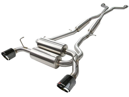 aFe Takeda 2-1/2in 304SS Cat-Back Exhaust Infiniti G37 08-13/Q60 14-15 V6-3.7 w/ Carbon Fiber Tips aFe