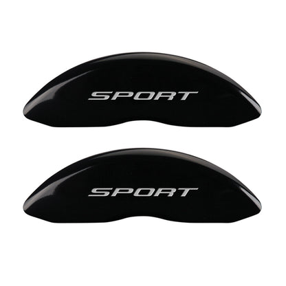 MGP 4 Caliper Covers Engraved Front & Rear No Bolts/Sport 2015 Black finish silver ch MGP