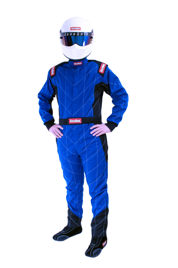 RaceQuip Blue Chevron-1 Suit - SFI-1 Small