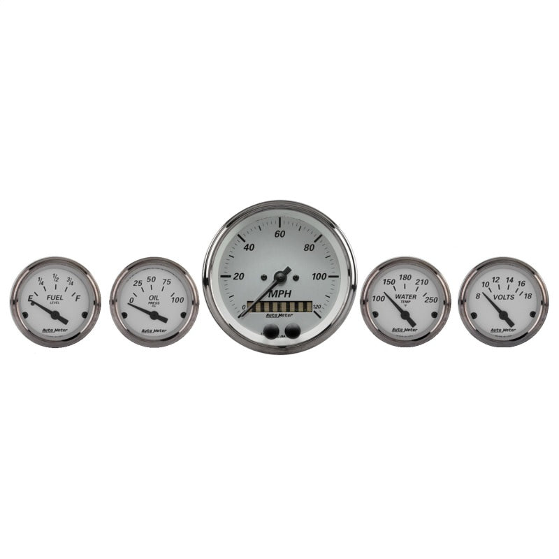 AutoMeter American Platinum 5PC. (3-3/8in. & 2-1/16in.) GPS Speedometer Gauge Kit 1950