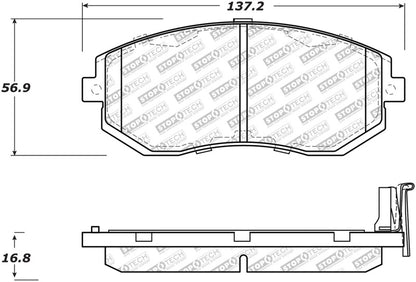 StopTech Street Select Brake Pads - Front - eliteracefab.com