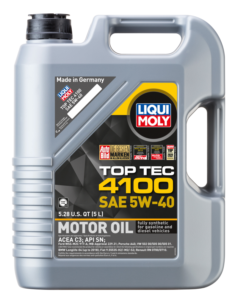 LIQUI MOLY 5L Top Tec 4100 Motor Oil 5W40