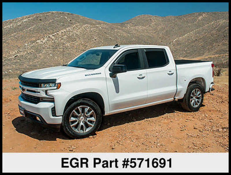 EGR 2019 Chevy 1500 Crew Cab In-Channel Window Visors - Dark Smoke EGR