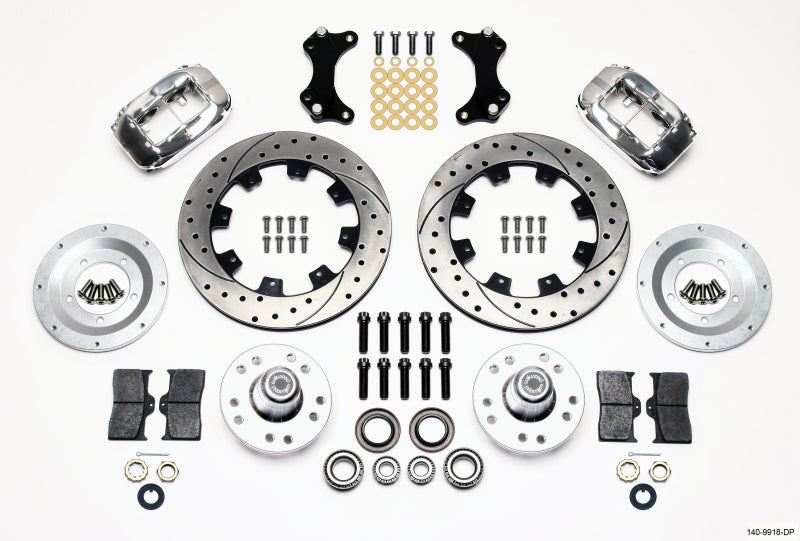 Wilwood Forged Dynalite Front Kit 12.19in Drilled-Polished WWE ProSpindle Wilwood