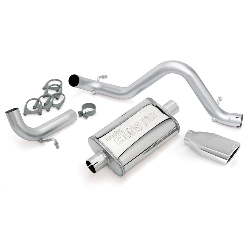 Banks Power 12-15 Jeep 3.6L Wrangler (All) - 2dr Monster Exh Sys - SS Single Exh w/ Chrome Tip Banks Power