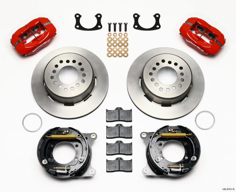 Wilwood Forged Dynalite P/S Park Brake Kit Red New Big Ford 2.50in Offset Front Caliper Mount Wilwood