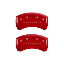 Load image into Gallery viewer, MGP 4 Caliper Covers Engraved Front &amp; Rear Crossfire Red finish silver ch