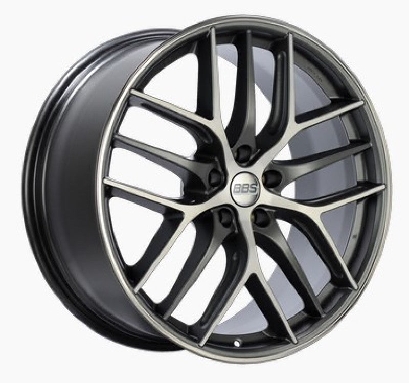 BBS CC-R 20x8 5x112 ET27 Satin Graphite Diamond Cut Polished Rim Protector Wheel -82mm PFS Required CC0101GRPK