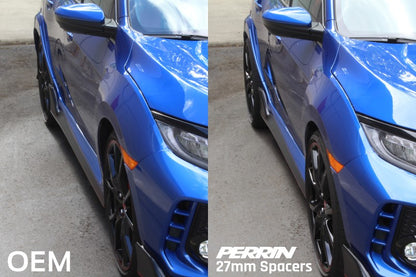 Perrin 17-18 Honda Civic Type R 64.1mm Hub 5x114.3 27mm Wheel Spacers (One Pair) - eliteracefab.com
