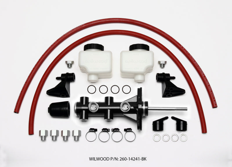 Wilwood Tandem Remote Master Cylinder - 7/8in Bore Black Wilwood