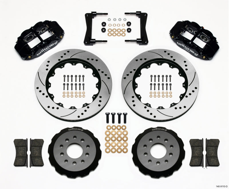 Wilwood Narrow Superlite 6R Front Hat Kit 14.00in Drilled 2005-2014 Mustang Wilwood