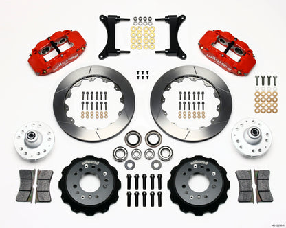 Wilwood Narrow Superlite 6R Front Hub Kit 12.88in Red 79-87 GM G Body Wilwood