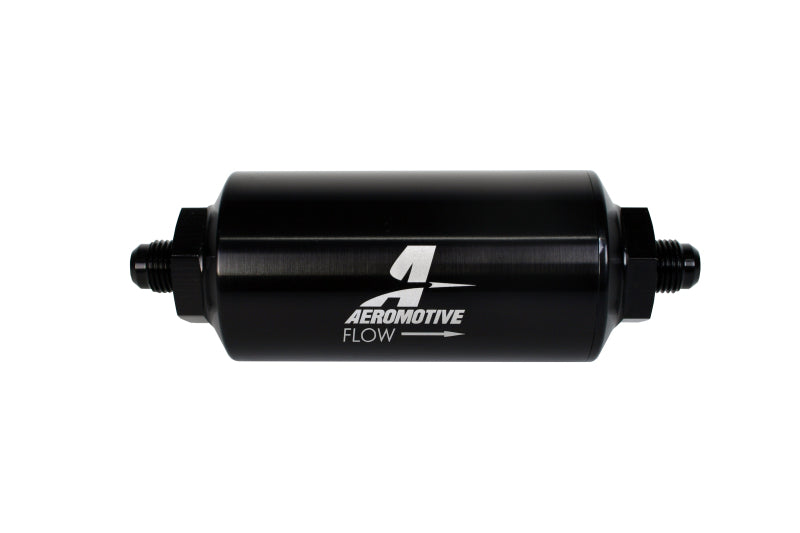 Aeromotive Fuel Filter 10 Micron AN-06 Male Microglass Black - eliteracefab.com