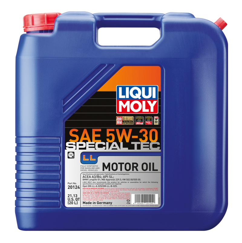 LIQUI MOLY 20L Special Tec LL Motor Oil 5W-30 - eliteracefab.com