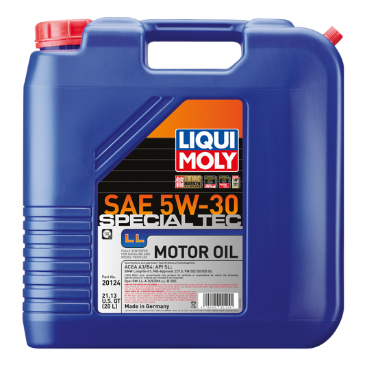 LIQUI MOLY 20L Special Tec LL Motor Oil 5W-30 - eliteracefab.com