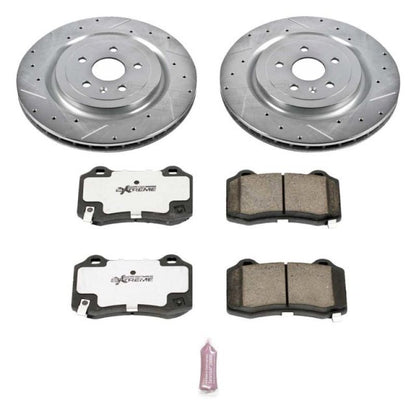 Power Stop 09-15 Cadillac CTS Rear Z26 Street Warrior Brake Kit - eliteracefab.com