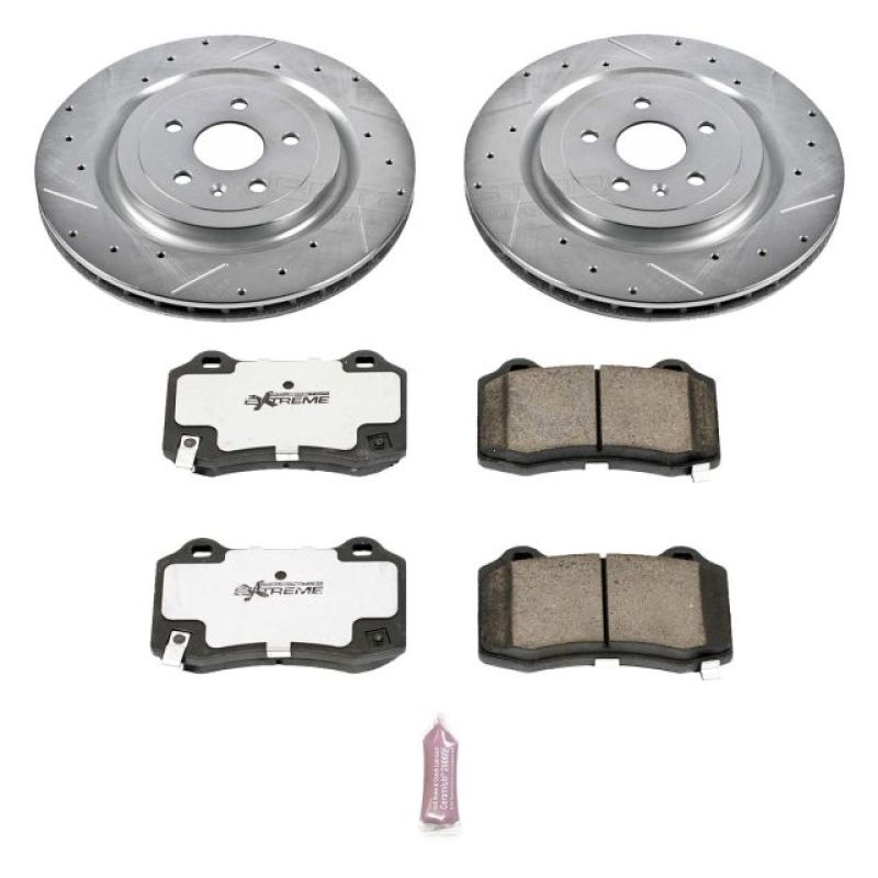 Power Stop 09-15 Cadillac CTS Rear Z26 Street Warrior Brake Kit - eliteracefab.com