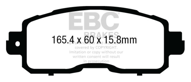 EBC 13+ Nissan Altima 2.5 (L33) Sedan Greenstuff Front Brake Pads - eliteracefab.com