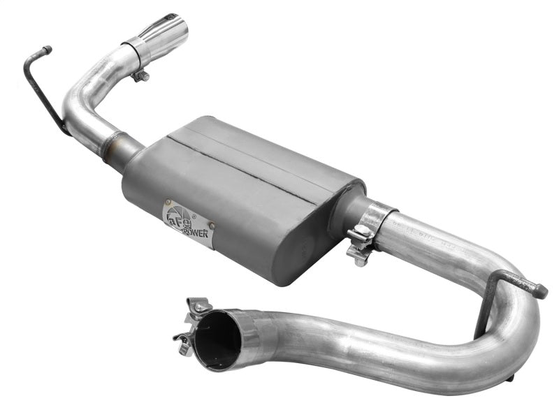 aFe Scorpion 2-1/2in Alum Steel Axle-Back Exhaust w/Polished Tip 07-18 Jeep Wrangler JK V6-3.6/3.8L - eliteracefab.com