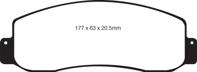 EBC 05-07 Ford F250 (inc Super Duty) 5.4 (2WD) Extra Duty Front Brake Pads - eliteracefab.com