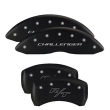 Load image into Gallery viewer, MGP 4 Caliper Covers Engraved Front &amp; Rear SRT4 Black finish silver ch MGP