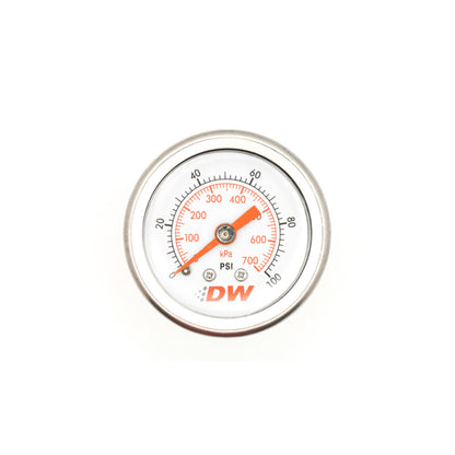 DeatschWerks 0-100 PSI 1/8in NPT Mechanical Fuel Pressure Gauge - eliteracefab.com