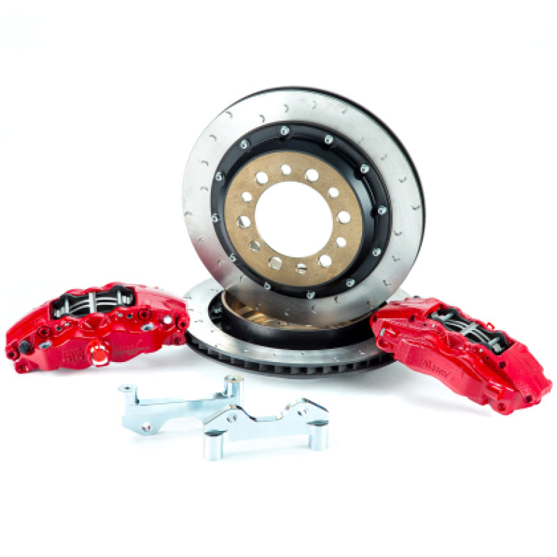 Alcon 07+ Jeep JK w/ 5x5.5in Hub 355x22mm Rotor 4-Piston Red Calipers Rear Brake Upgrade Kit Alcon