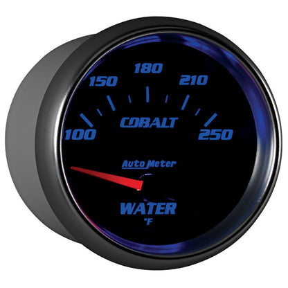 Autometer Cobalt 66mm 100-250 Degree F Electric Water Temperature Gauge 7937