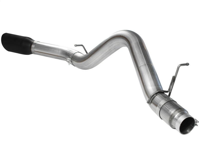 aFe MACHForce XP Exhaust 5in DPF-Back SS 11-13 GM Diesel Trucks V8-6.6L (td) (LML) (Blk Tip) aFe