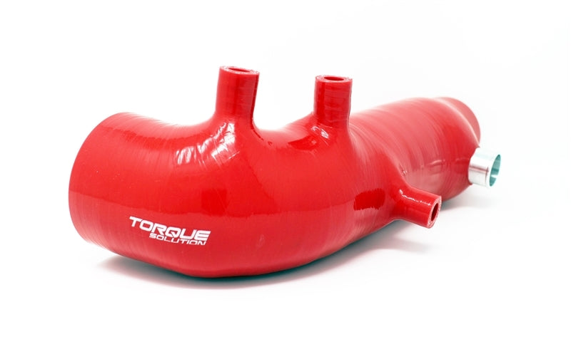 Torque Solution Turbo Inlet Hose Black: 02-07 Subaru WRX/04-18 STI/05-09 Legacy GT/04-13 FTX - Red - eliteracefab.com