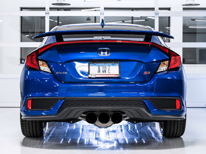 AWE Tuning Honda Civic Si 10th Gen 1.5L Turbo Dual-to-Triple Tip Conversion Kit - Diamond Black Tip AWE Tuning