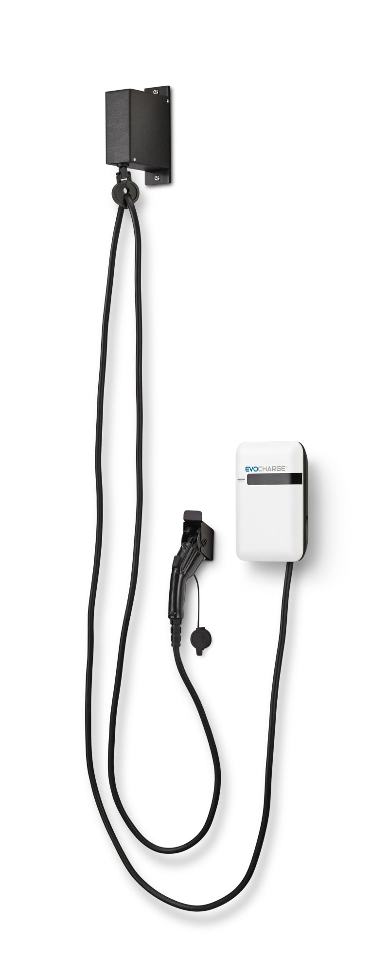 EvoCharge EVSE Single Port Wall w/Retractor - eliteracefab.com