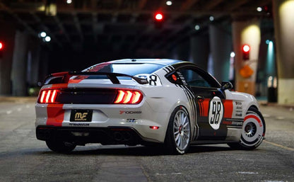 MagnaFlow Cat Back, SS, 2.5in, Competition, Dual Split Polish 4.5in Tips 2015 Ford Mustang Ecoboost Magnaflow