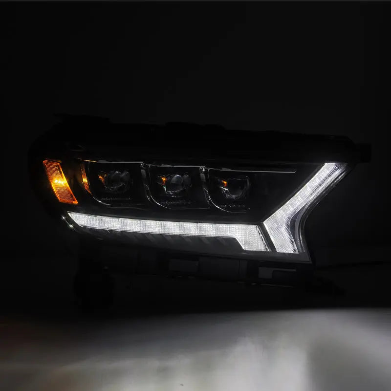 AlphaRex 880124 19-21 Ford Ranger NOVA LED Proj Headlights Plank Style Black w/Activ Light/Seq Signal/DRL AlphaRex