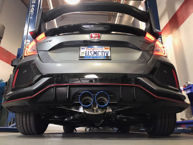 Injen 17-19 Honda Civic Type-R 3in SS Cat-Back Exhaust w/ Dual Burnt Titanium Tips - eliteracefab.com