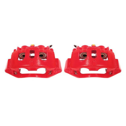Power Stop 11-19 Chevrolet Silverado 2500 HD Rear Red Calipers w/Brackets - Pair - eliteracefab.com