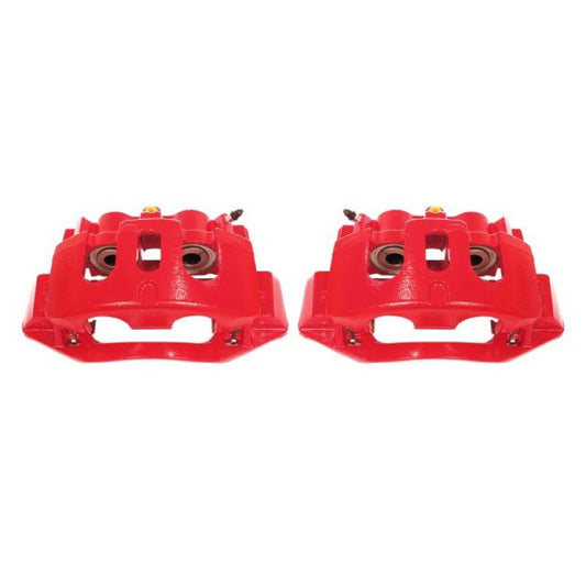 Power Stop 11-19 Chevrolet Silverado 2500 HD Rear Red Calipers w/Brackets - Pair - eliteracefab.com
