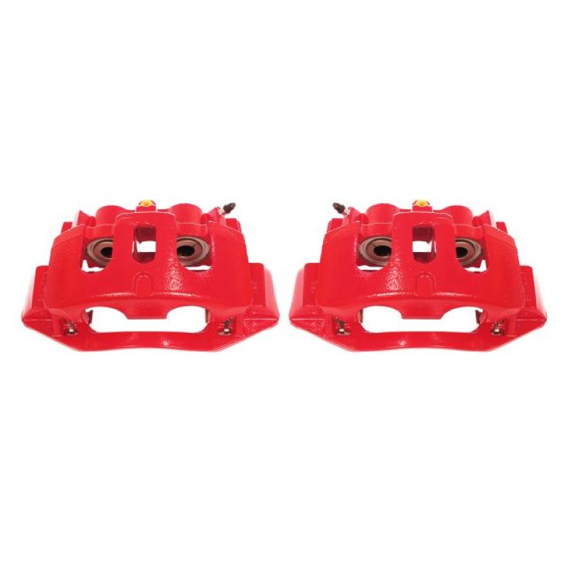 Power Stop 11-19 Chevrolet Silverado 2500 HD Rear Red Calipers w/Brackets - Pair - eliteracefab.com