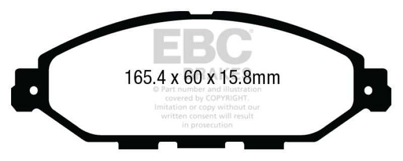 EBC 14+ Infiniti QX60 3.5 Greenstuff Front Brake Pads - eliteracefab.com