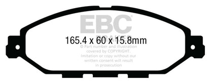 EBC 14+ Infiniti QX60 3.5 Greenstuff Front Brake Pads - eliteracefab.com