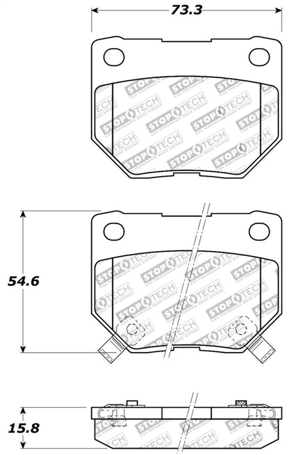 STOPTECH PERFORMANCE 06-07 SUBARU IMPREZA WRX (EXC STI) REAR BRAKE PADS, 309.04611 - eliteracefab.com